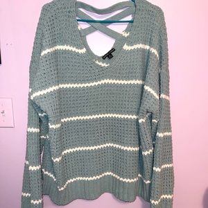 Moral Fiber lightweight knitted striped sweater